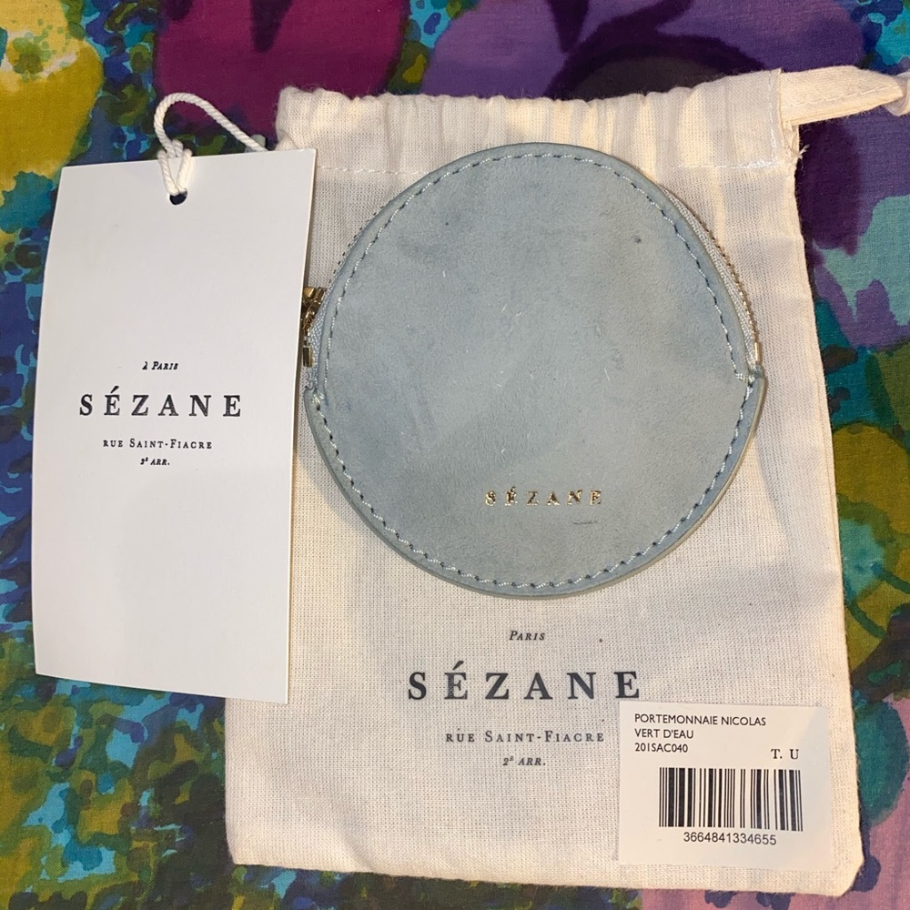 Sézane BNWT Suede Coin Purse